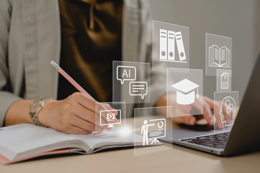 Person accessing ECM for Higher Ed